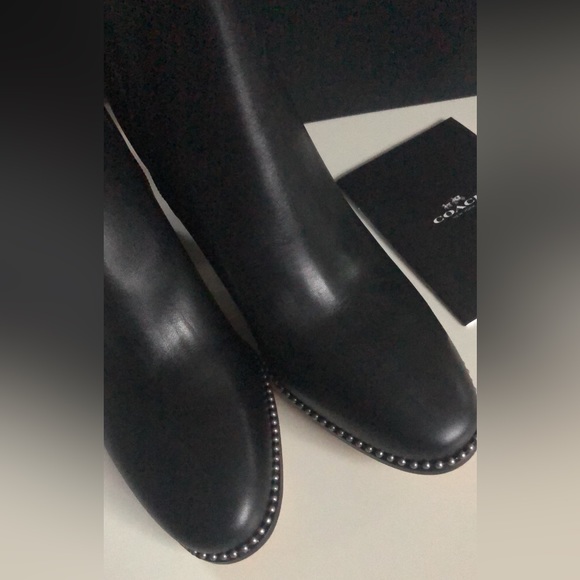 Coach Drea Beadchain Genuine Leather Boots - Picture 9 of 10